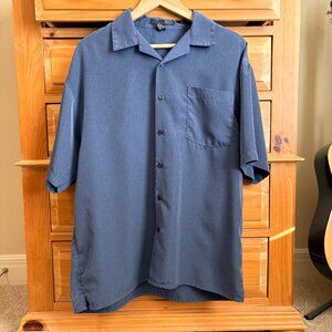 Point X Button Down Casual Shirt Size XL Blue Gray